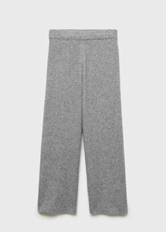 Straight knitted trousers — Grey 4
