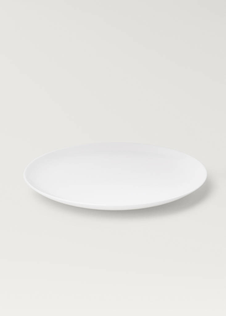 Premium flat Bonne porcelain plate — Off White