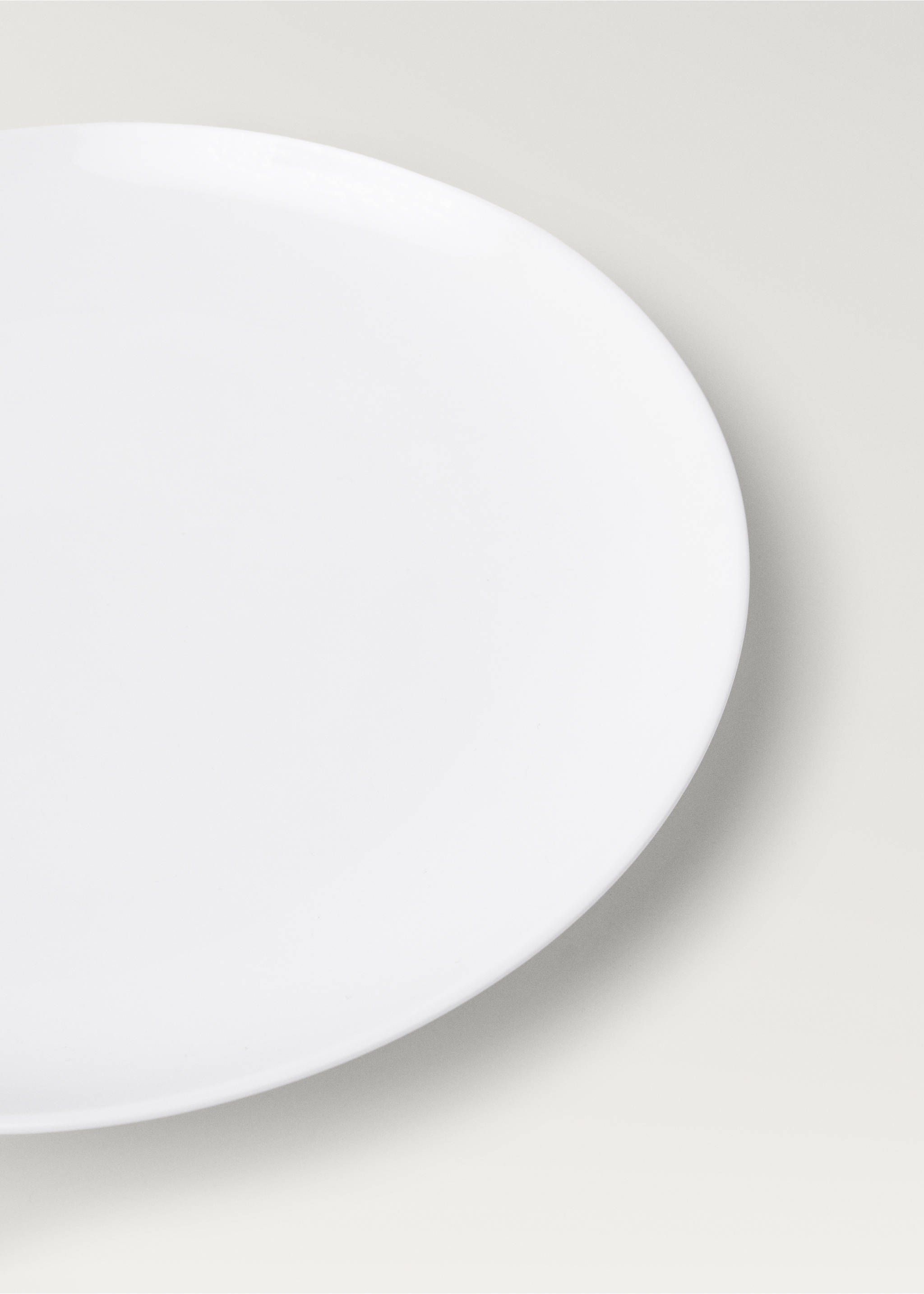 Bone china flat plate - Details of the article 2, Off White. Ref: 27192935-00.