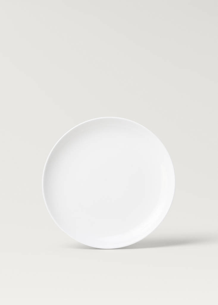 Premium flat Bonne porcelain plate — Off White