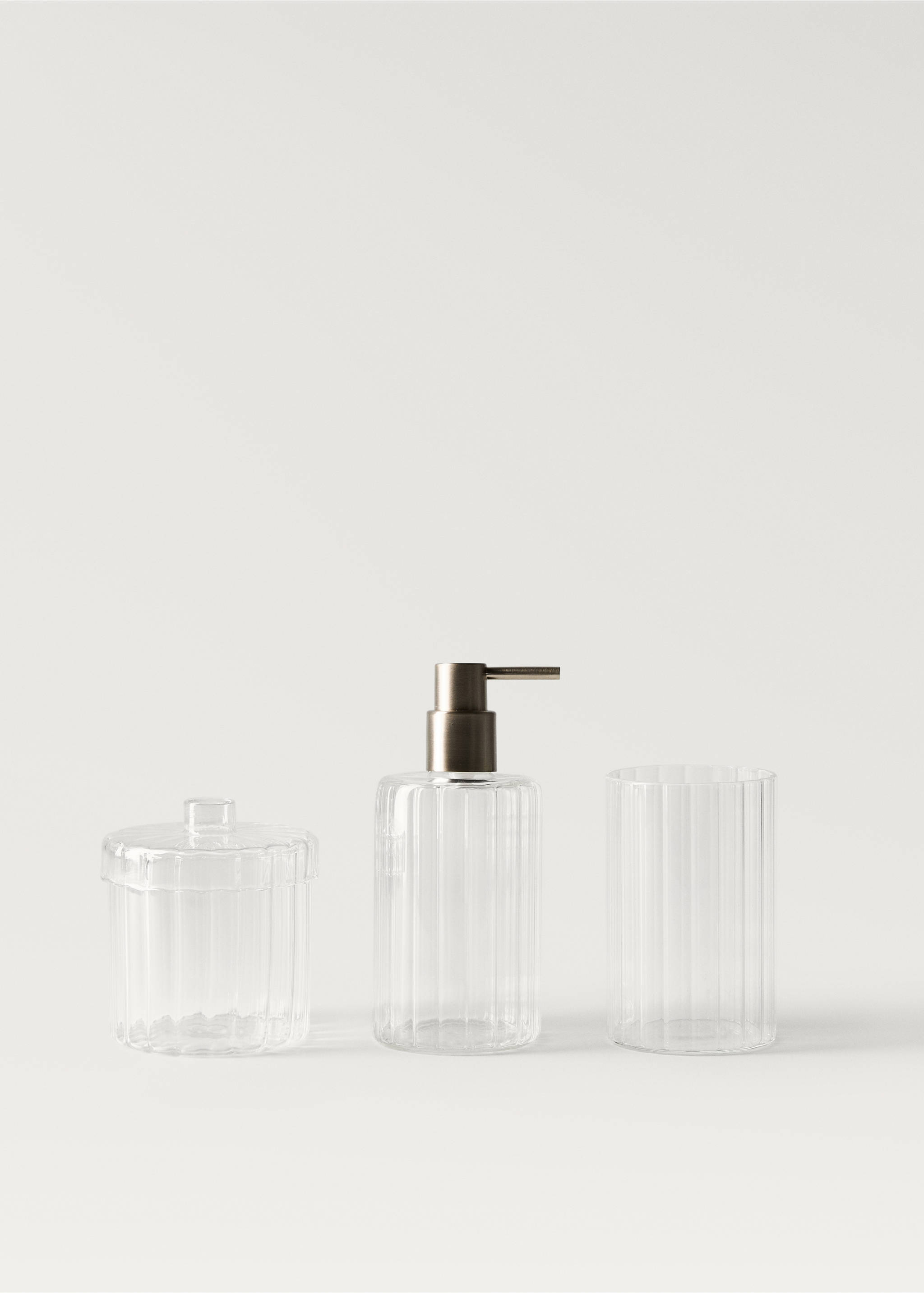 Borosilicate bathroom jar - Details of the article 3, Ice Grey. Ref: 27192938-00.