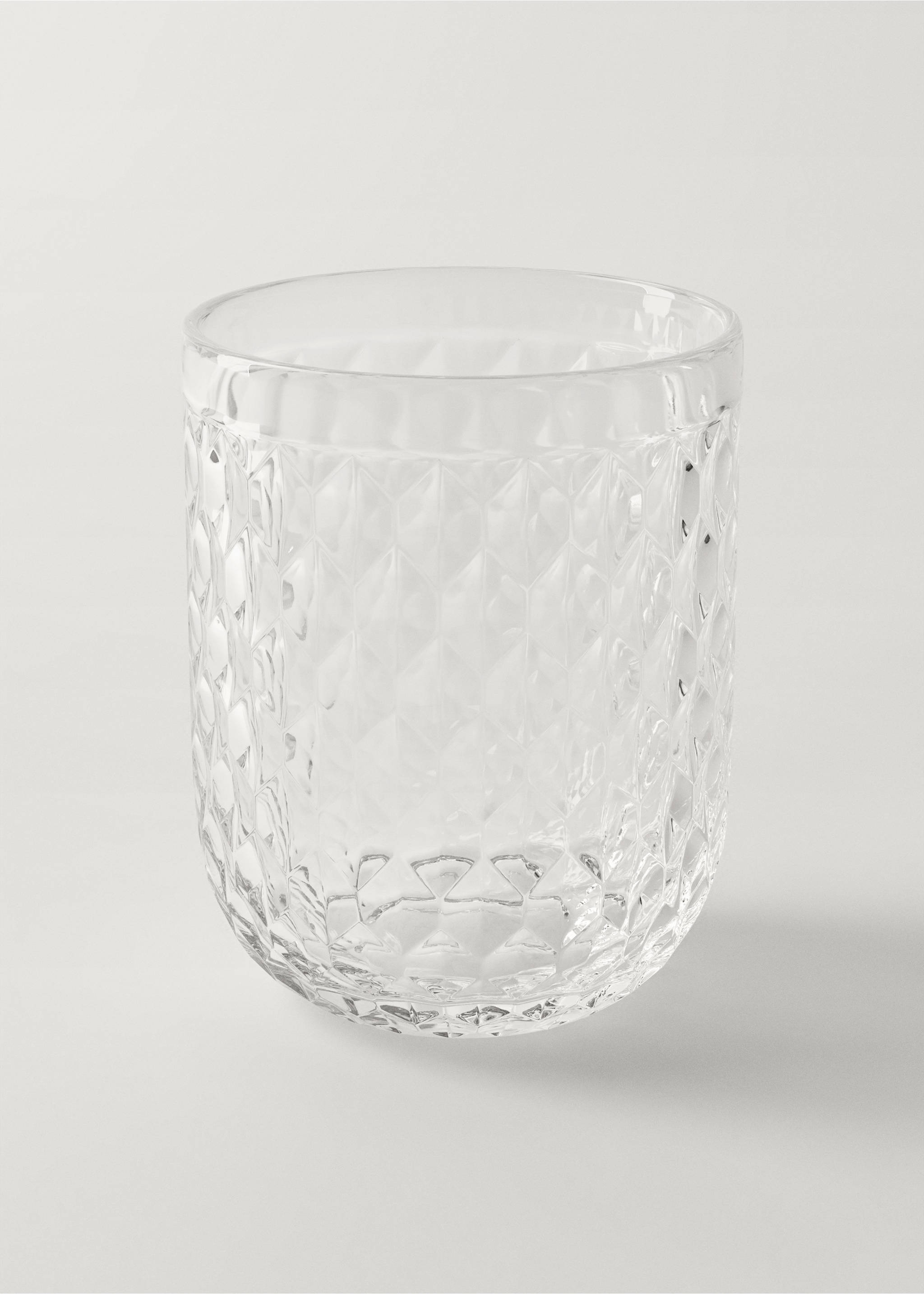 Small geometric embossed glass - Details of the article 3, Ice Grey. Ref: 27192939-00.