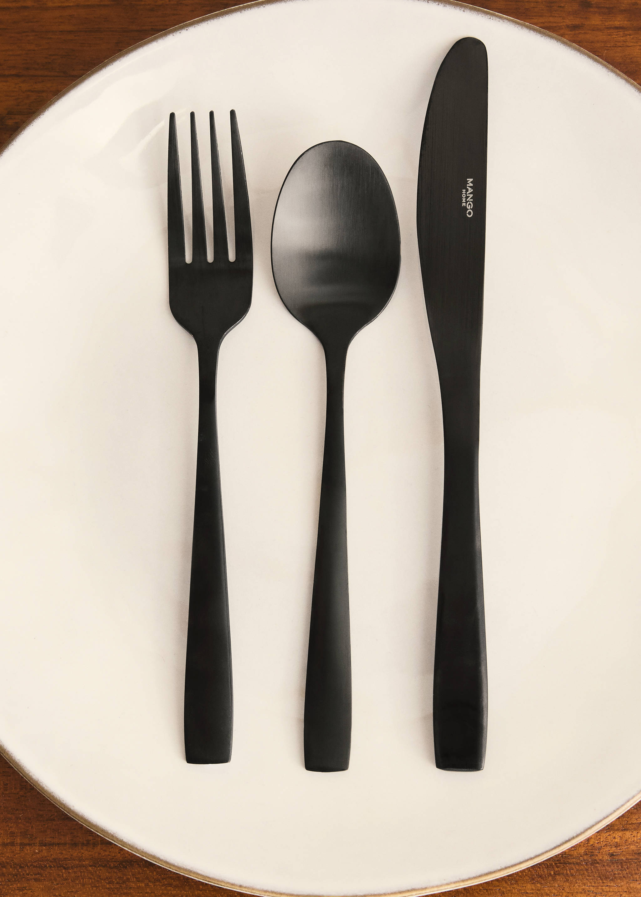 3-piece cutlery set in stainless steel with a matte finish - Details of the article 7