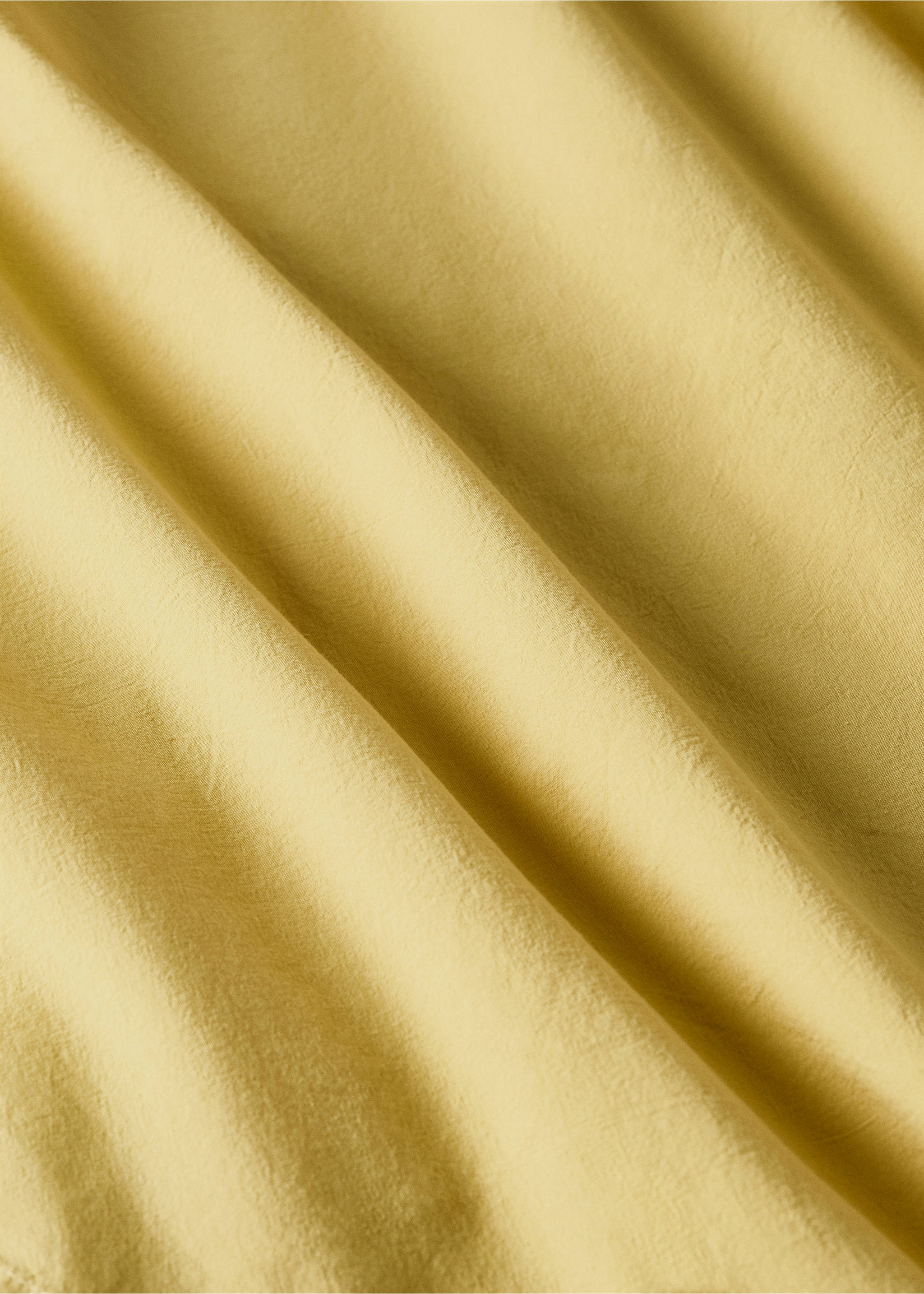 Children’s washed cotton double-stitched duvet cover for crib - Details of the article 1, Mustard. Ref: 27193348-00.