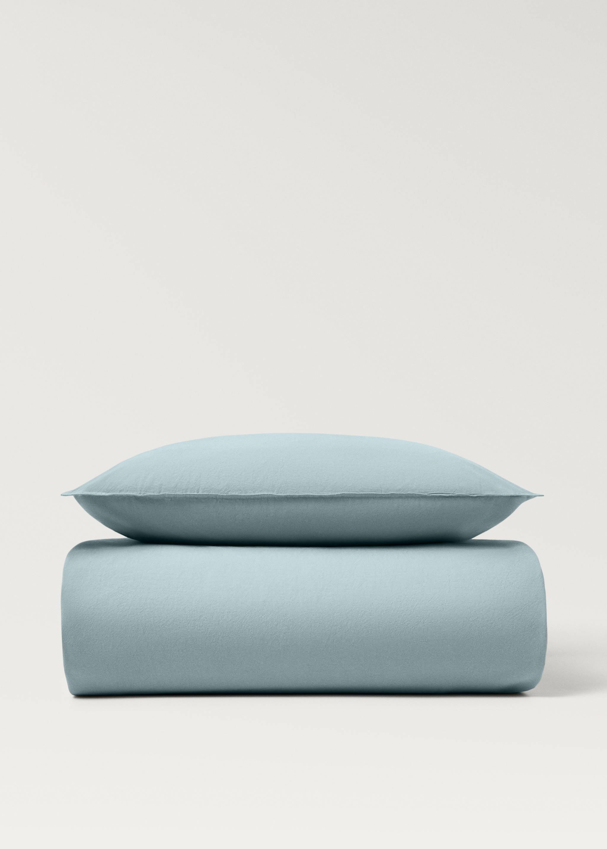 Påslakan för spjälsäng i tvättad bomull med dubbelsöm - Artikel utan modell