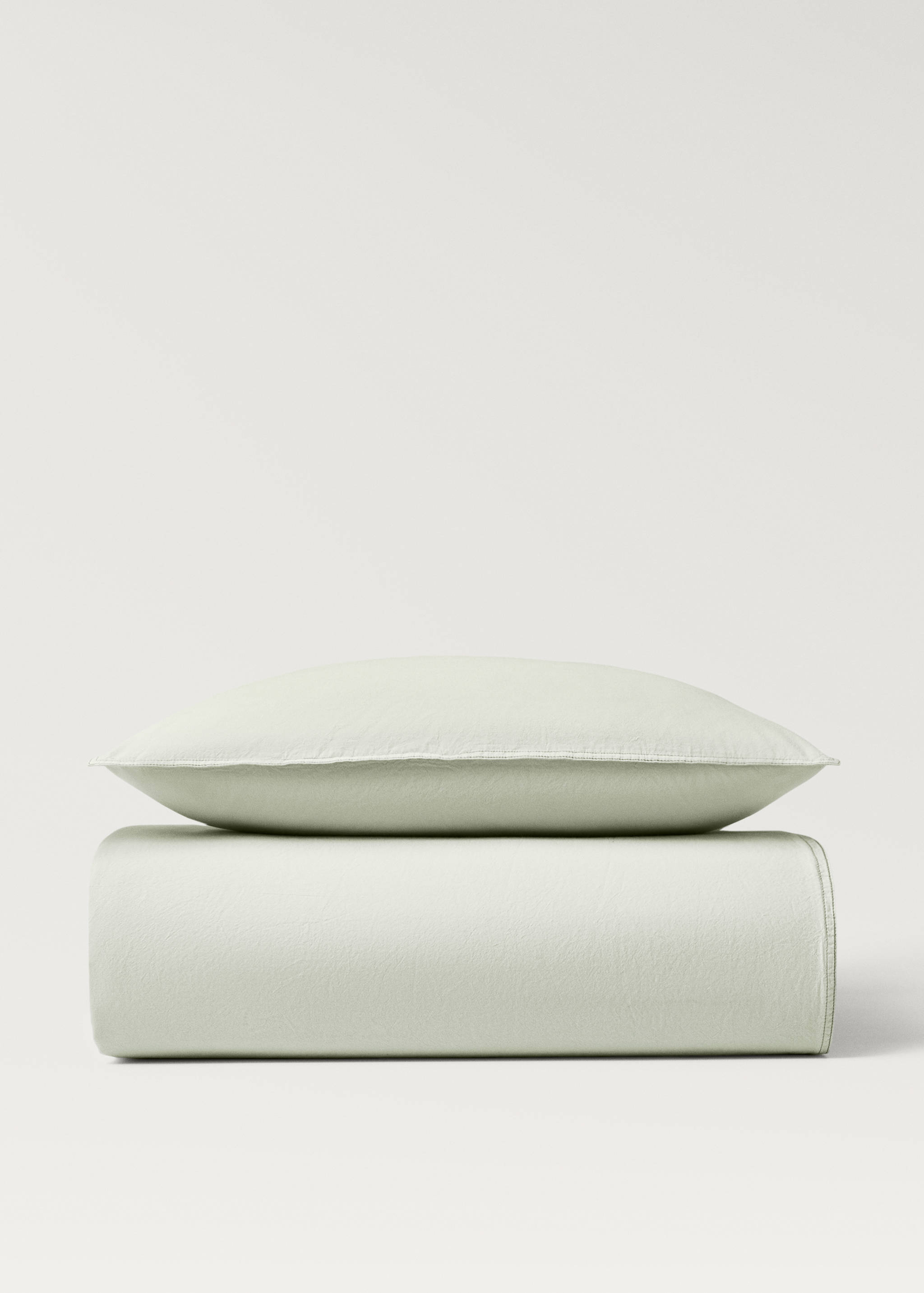 Housse de couette berceau en coton lavé double surpiqûre - Article sans modèle