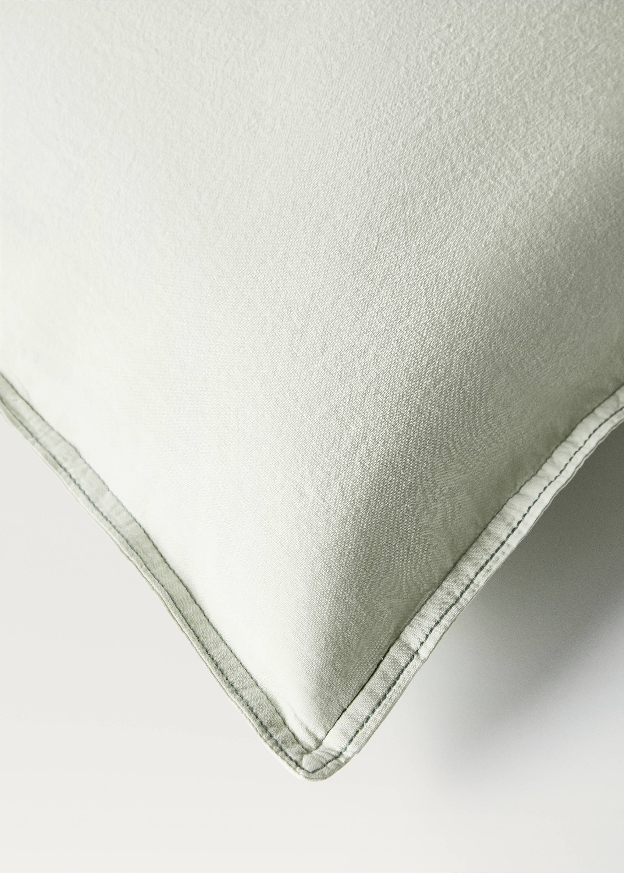 Children’s washed cotton double-stitched duvet cover for cot - Details of the article 3, Forest Green. Ref: 27193348-00.