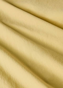 Washed cotton double-stitched top sheet for cot — Mustard 1