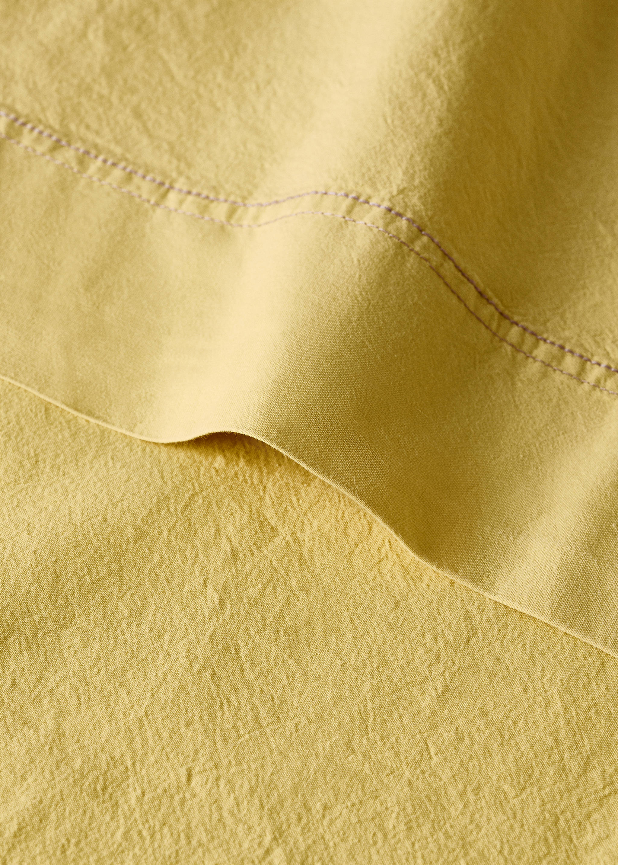 Prostěradlo pod přikrývku z prané bavlny s dvojitým prošitím do dětské postýlky - Detail zboží 2