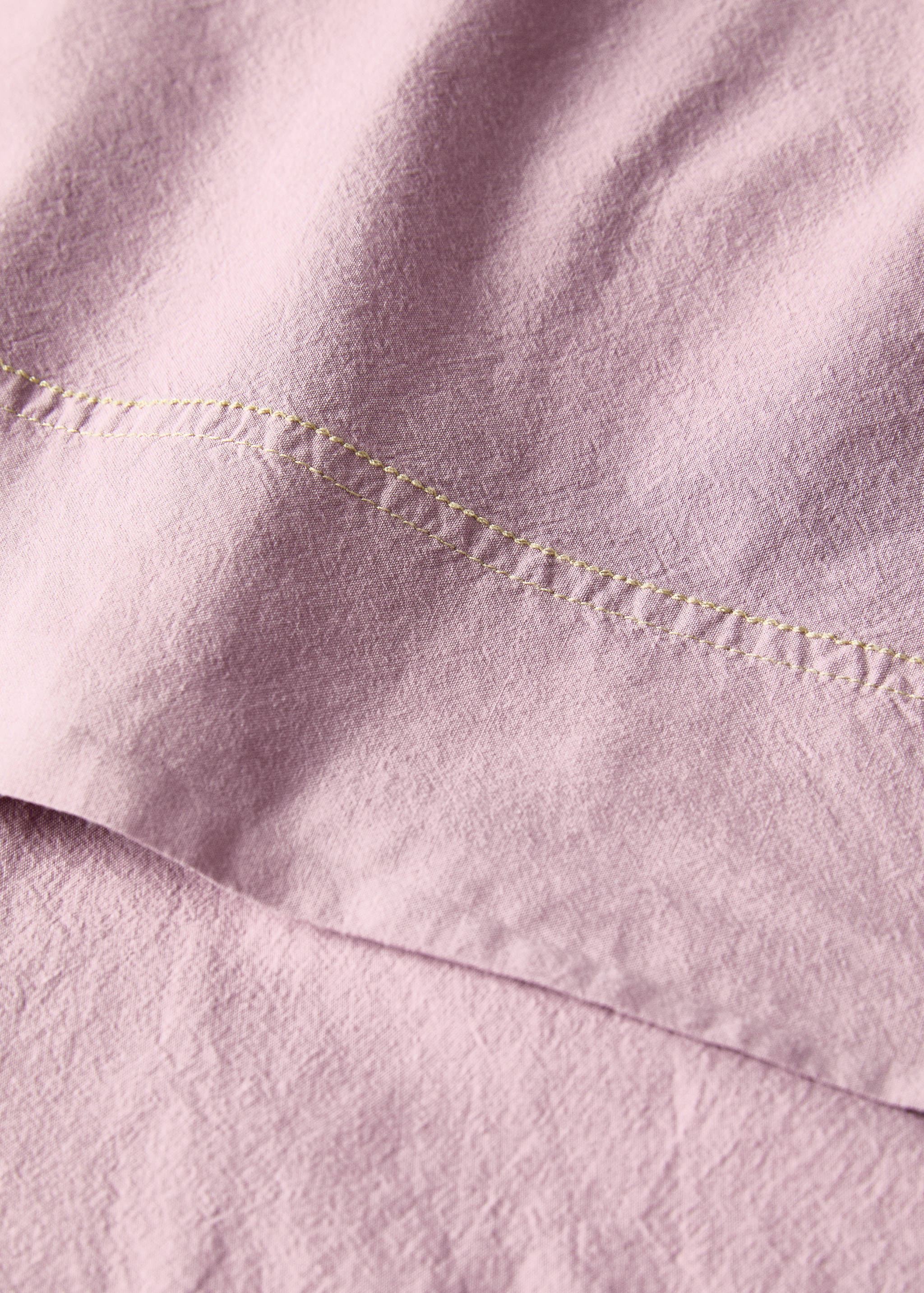 Washed cotton double-stitched top sheet for cot - Details of the article 1
