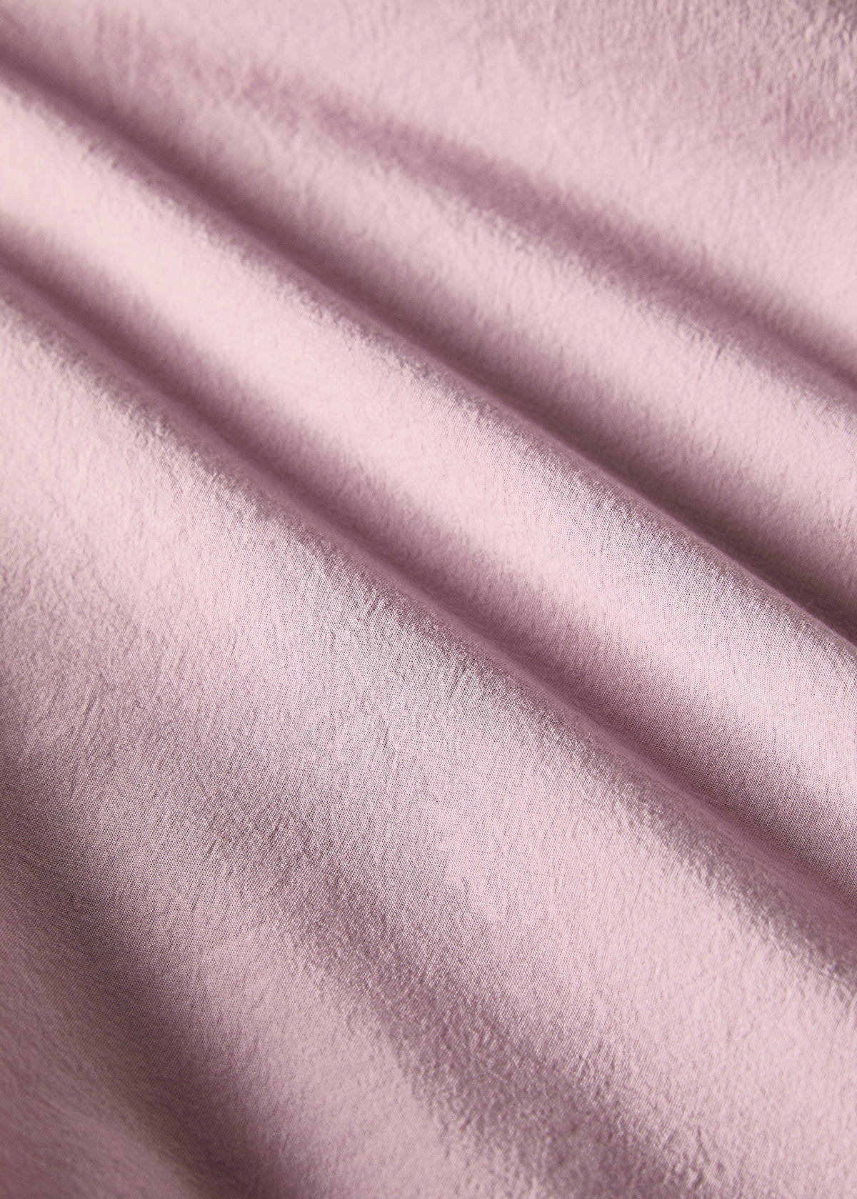 Washed cotton double-stitched top sheet for cot — Lilac