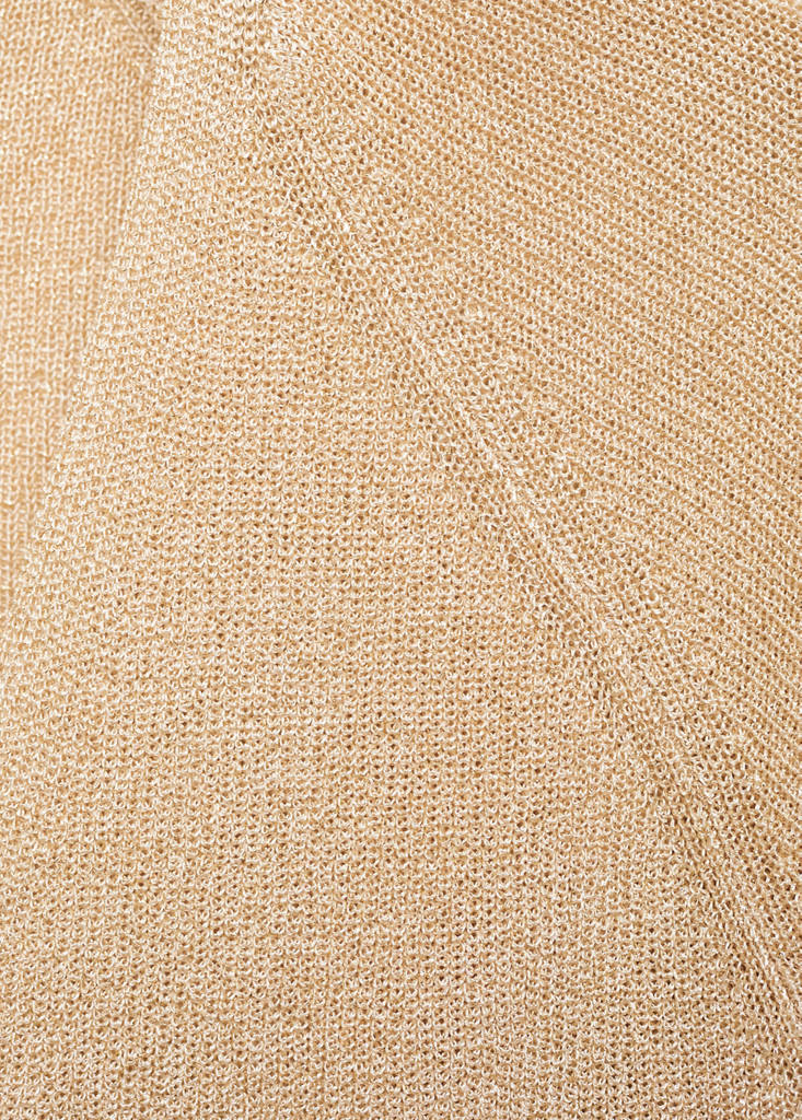 V-neck lurex sweater — Gold