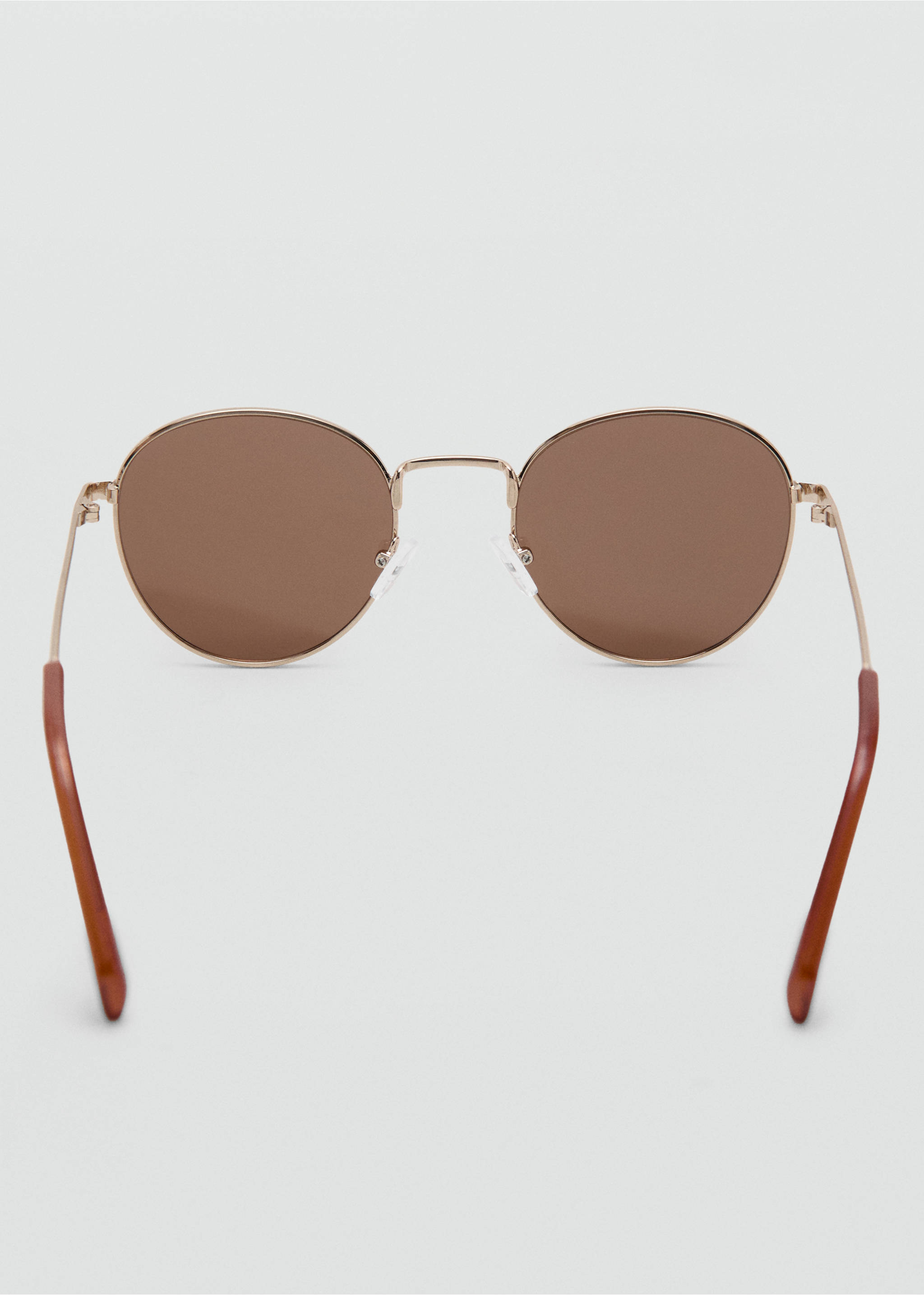 Round metal-frame sunglasses - Details of the article 1, Gold. Ref: 37001336-00.