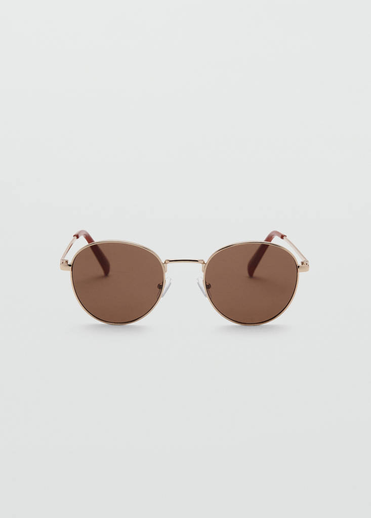 Round metal-frame sunglasses — Gold