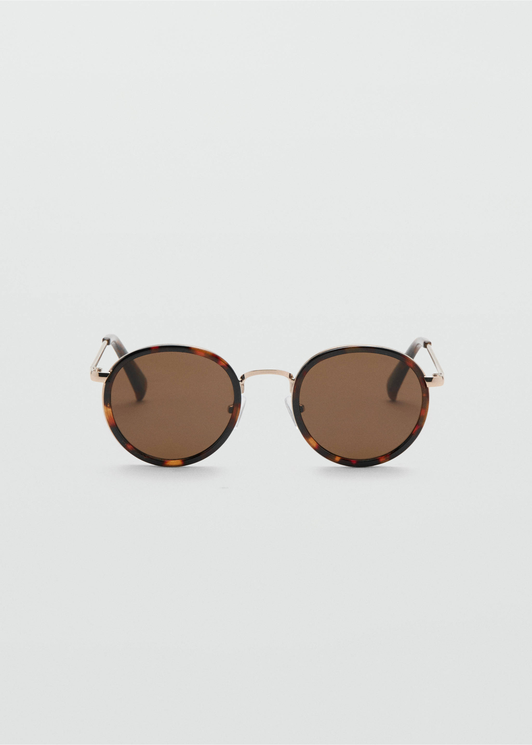 Round metal-frame sunglasses - Article without model, Chocolate. Ref: 37001337-00.