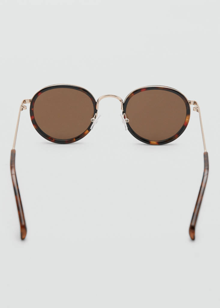 Round metal-frame sunglasses — Chocolate
