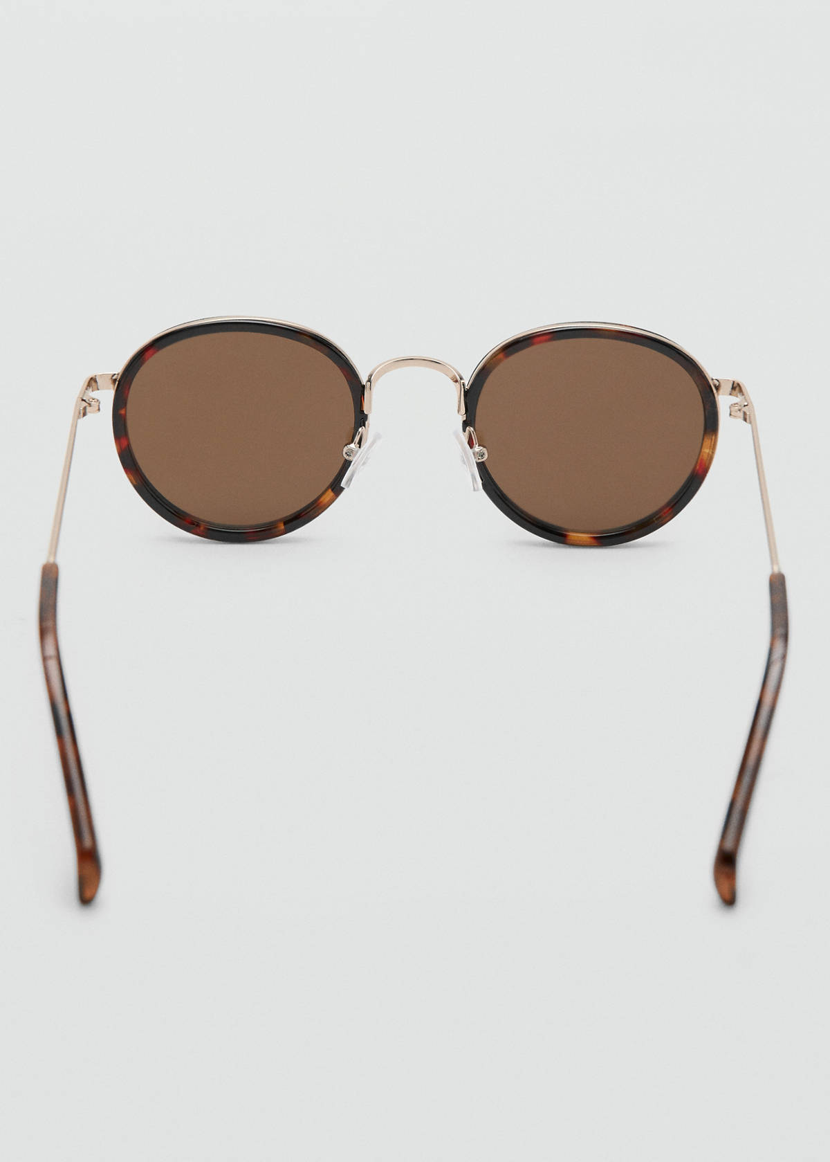 Round metal-frame sunglasses — Chocolate