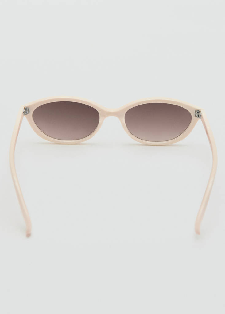 Sonnenbrille mit rechteckigem Brillengestell — Weiß