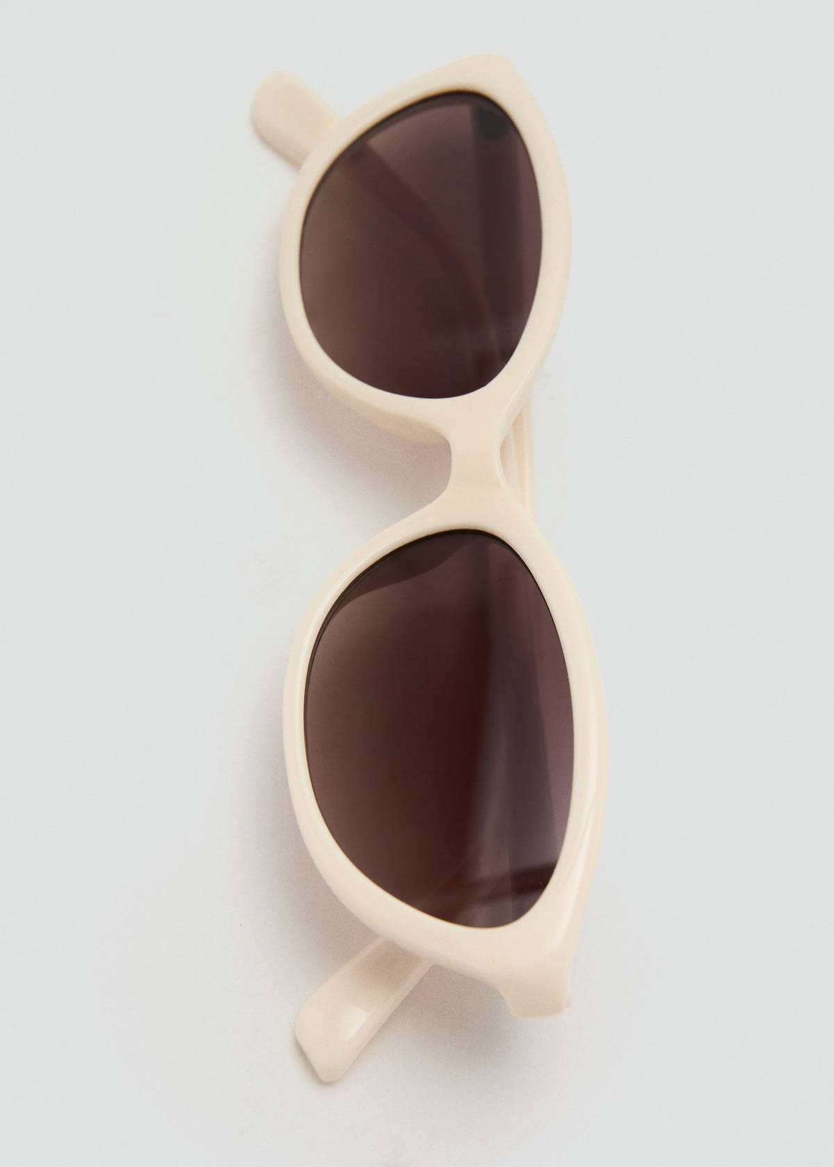 Rectangular-frame sunglasses — White