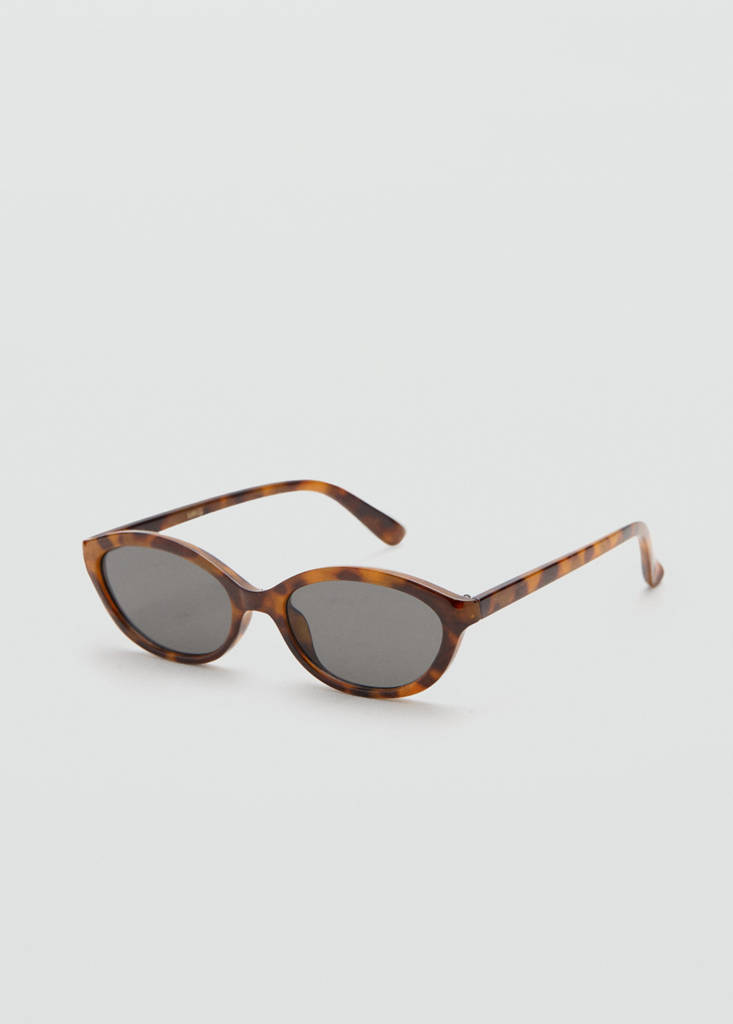 Sonnenbrille mit rechteckigem Brillengestell — Schokolade