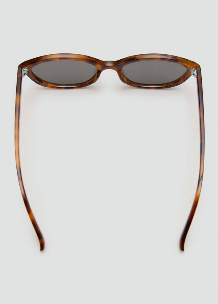 Sonnenbrille mit rechteckigem Brillengestell — Schokolade