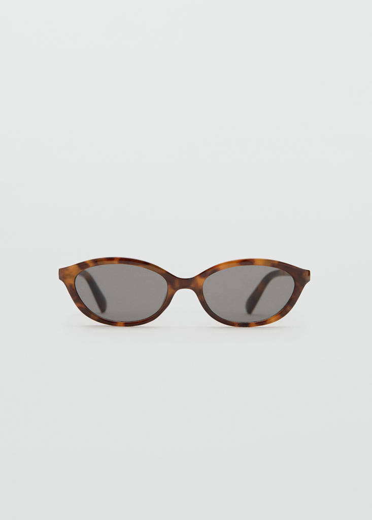 Sonnenbrille mit rechteckigem Brillengestell — Schokolade