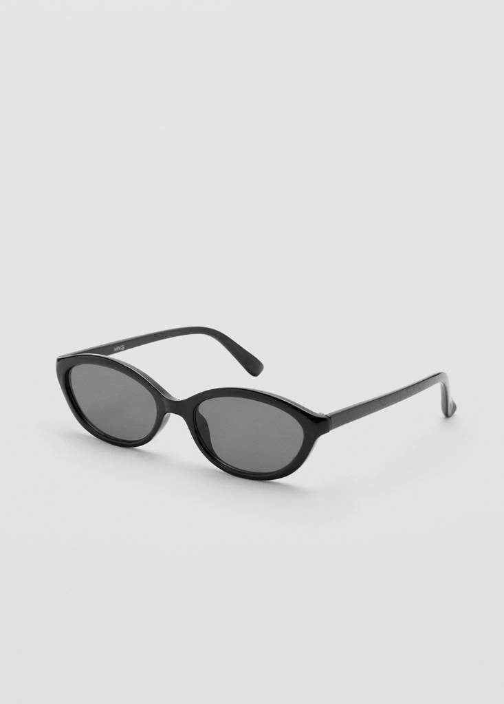Sonnenbrille mit rechteckigem Brillengestell — Schwarz