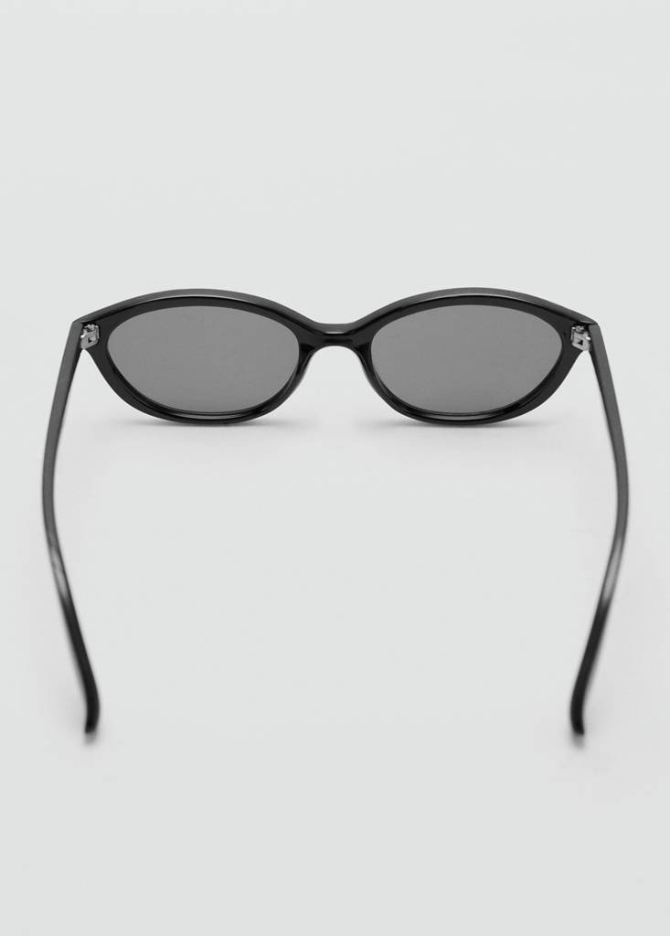 Sonnenbrille mit rechteckigem Brillengestell — Schwarz