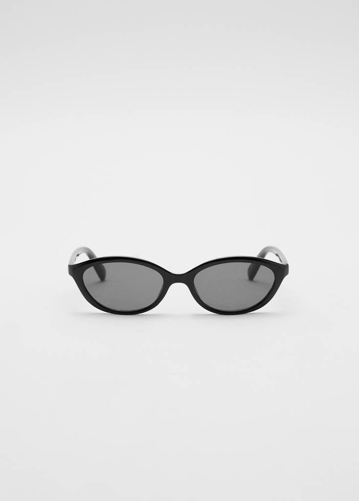 Sonnenbrille mit rechteckigem Brillengestell — Schwarz