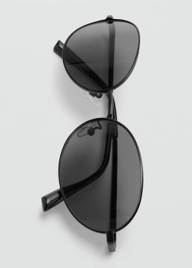 Metallic frame sunglasses — Black