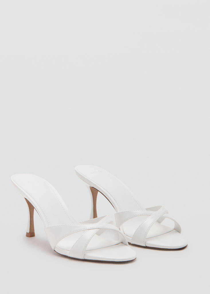 Heel non-structured sandals — White