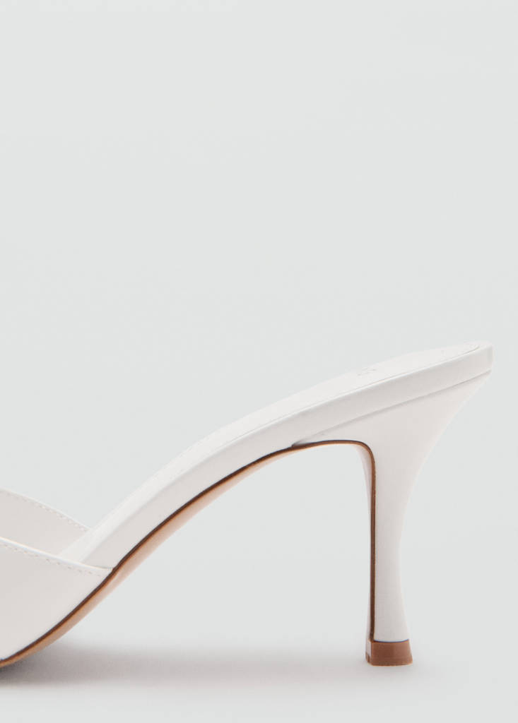 Heel non-structured sandals — White