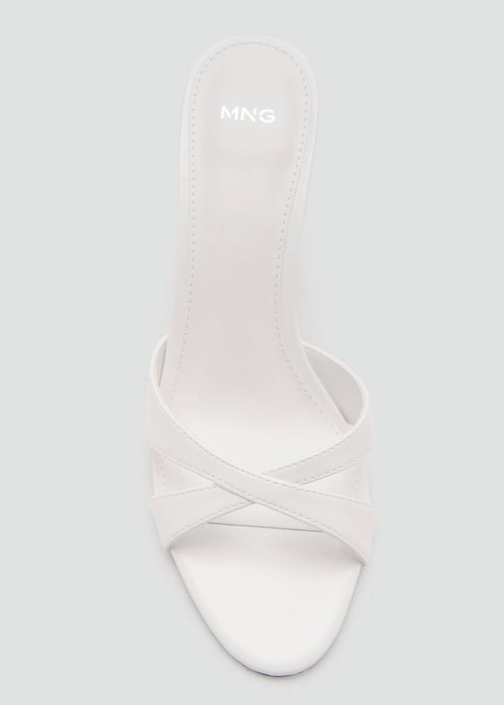 Heel non-structured sandals — White