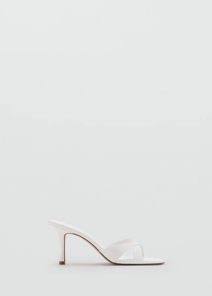 Heel non-structured sandals — White