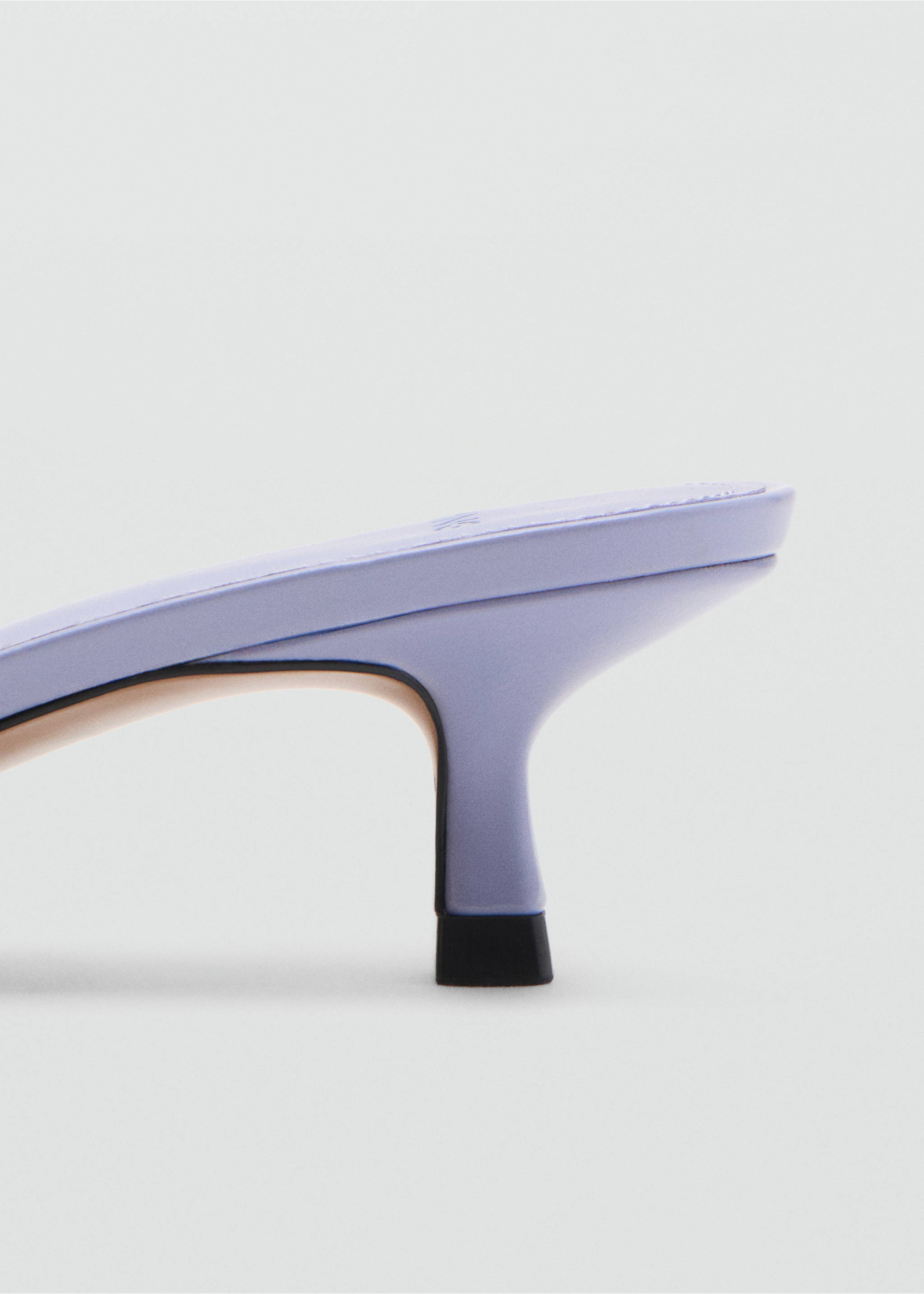 Heeled sandals with bow - Details of the article 1, Lilac. Ref: 37001345-00.