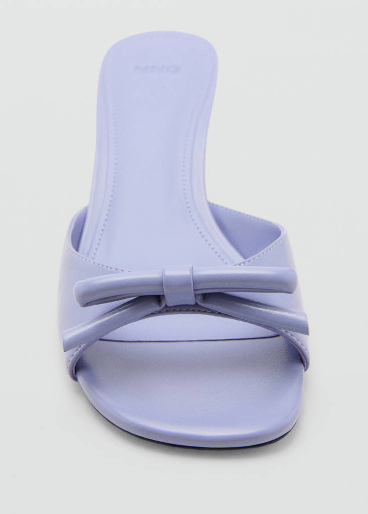 Heeled sandals with bow — Lilac