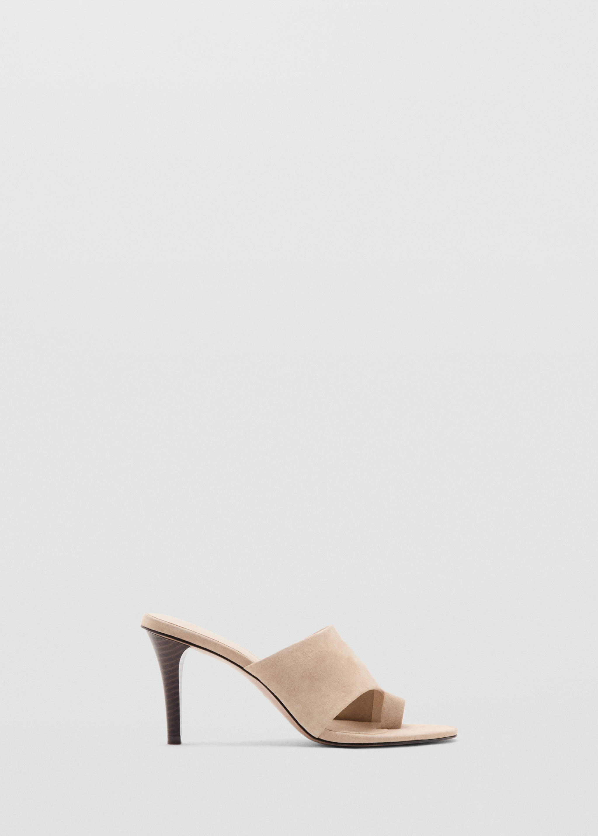 Suede funnel heel sandal - Article without model