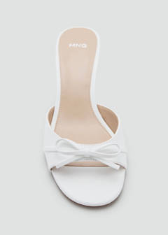 Bow heel sandals — White 5