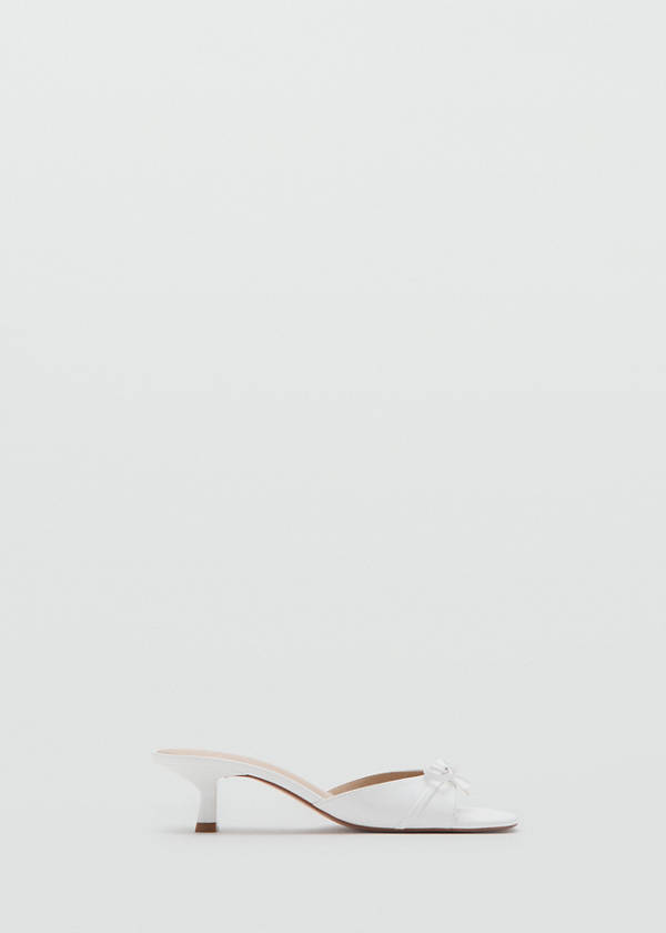 Bow heel sandals — White
