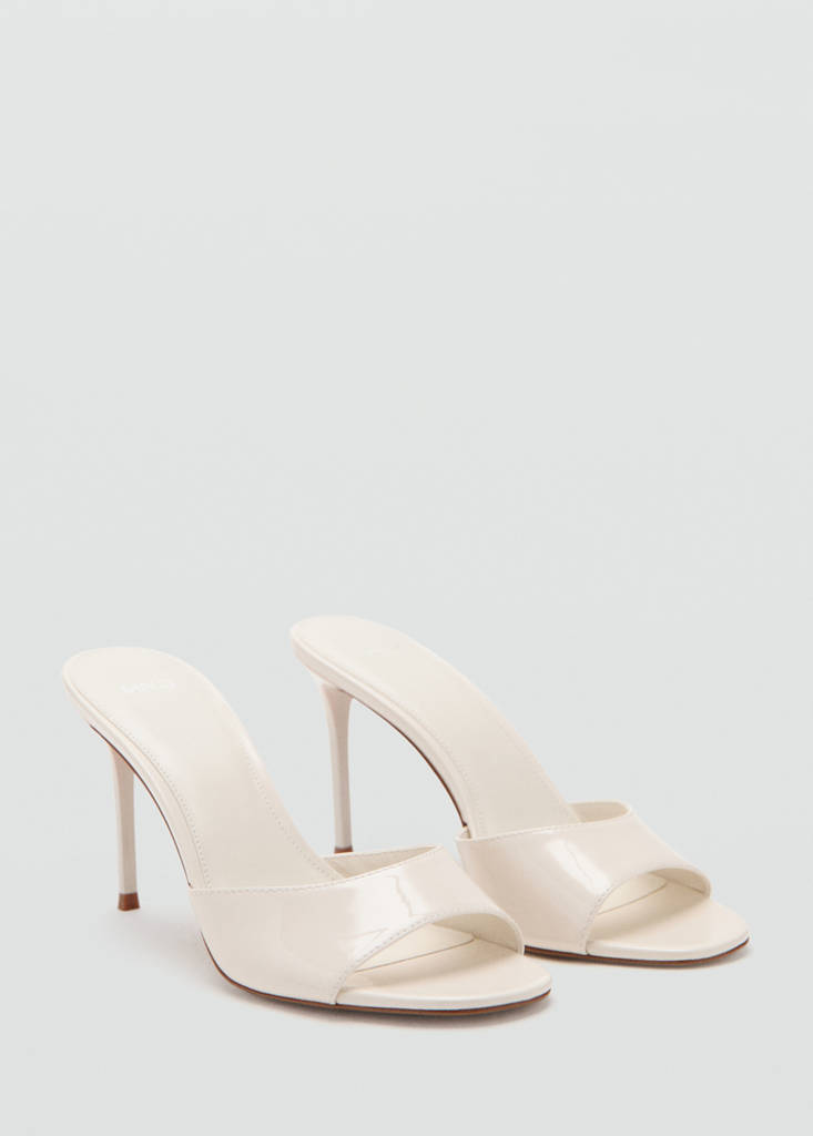 Stiletto heel sandal — White