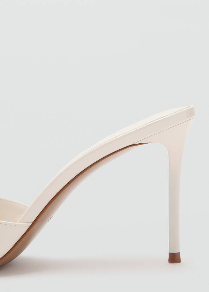 Stiletto heel sandal — White