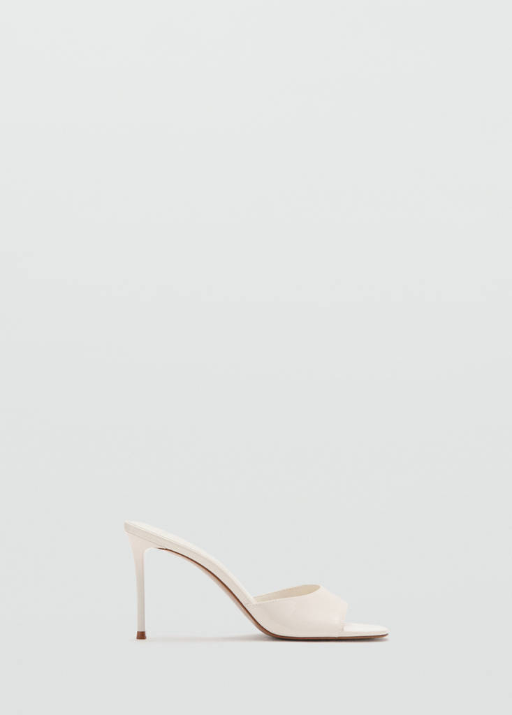 Stiletto heel sandal — White