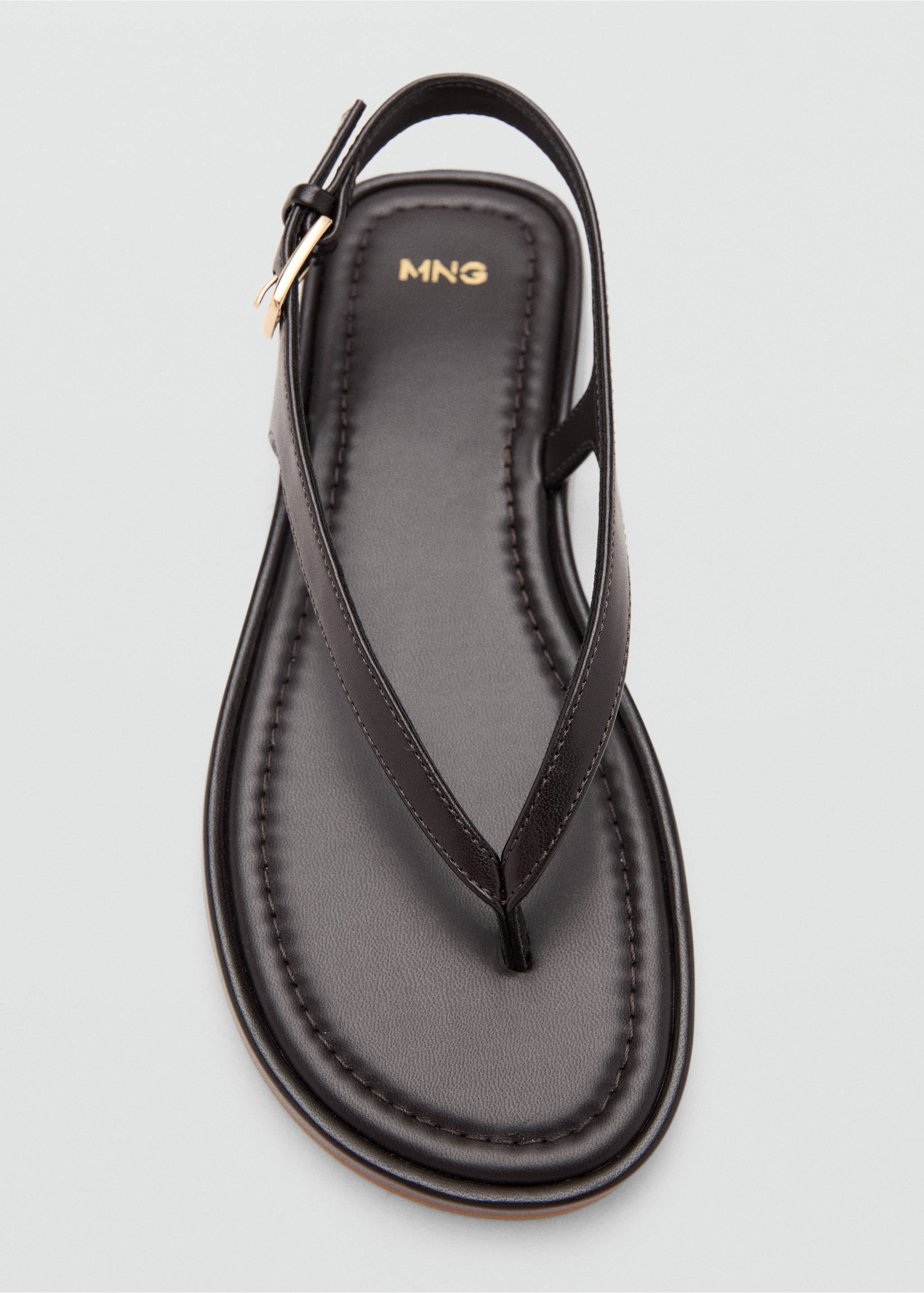 Sandalia tiras cruzadas - Detalle del artículo 2, Chocolate. Ref: 37001361-00.