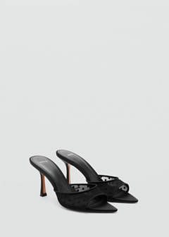 Mesh heeled sandal — Black 2