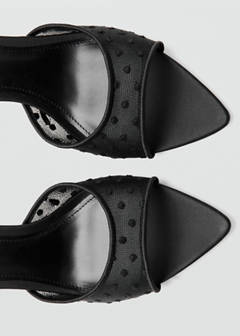 Mesh heeled sandal — Black 3