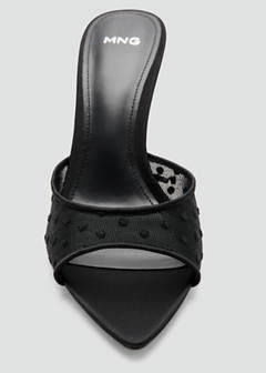 Mesh heeled sandal — Black 5
