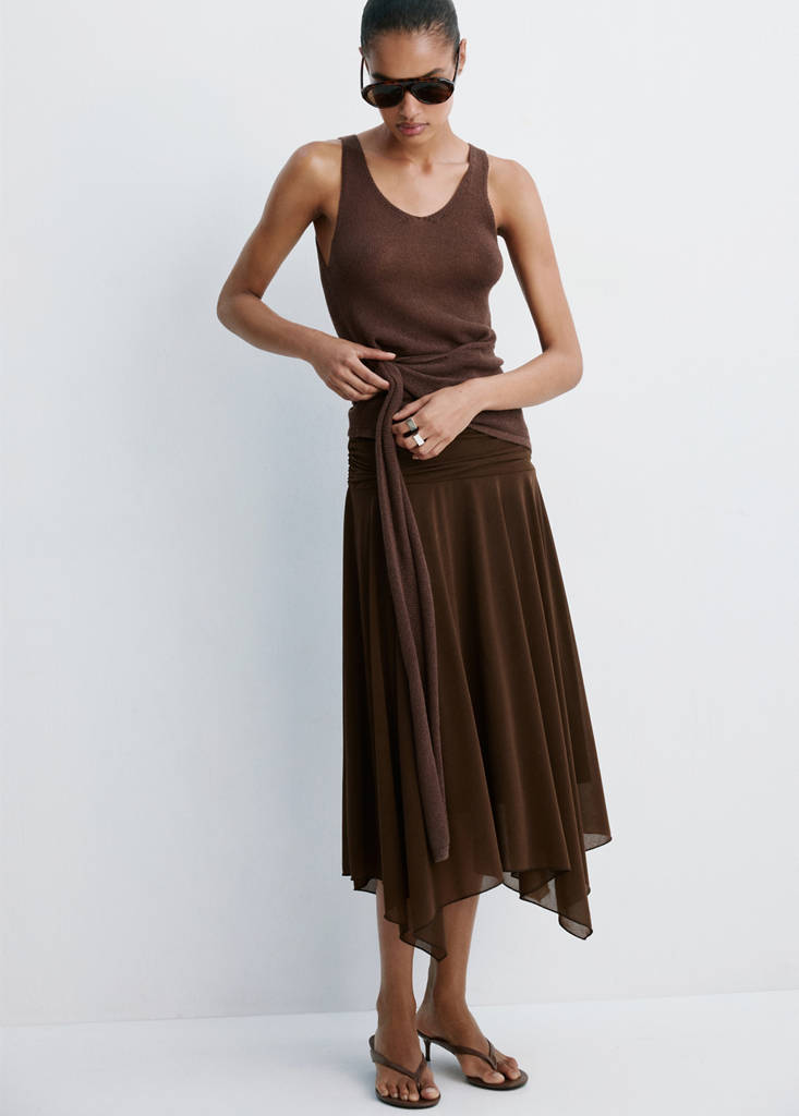 Strappy heeled sandals — Chocolate