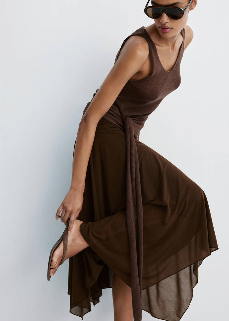 Strappy heeled sandals — Chocolate