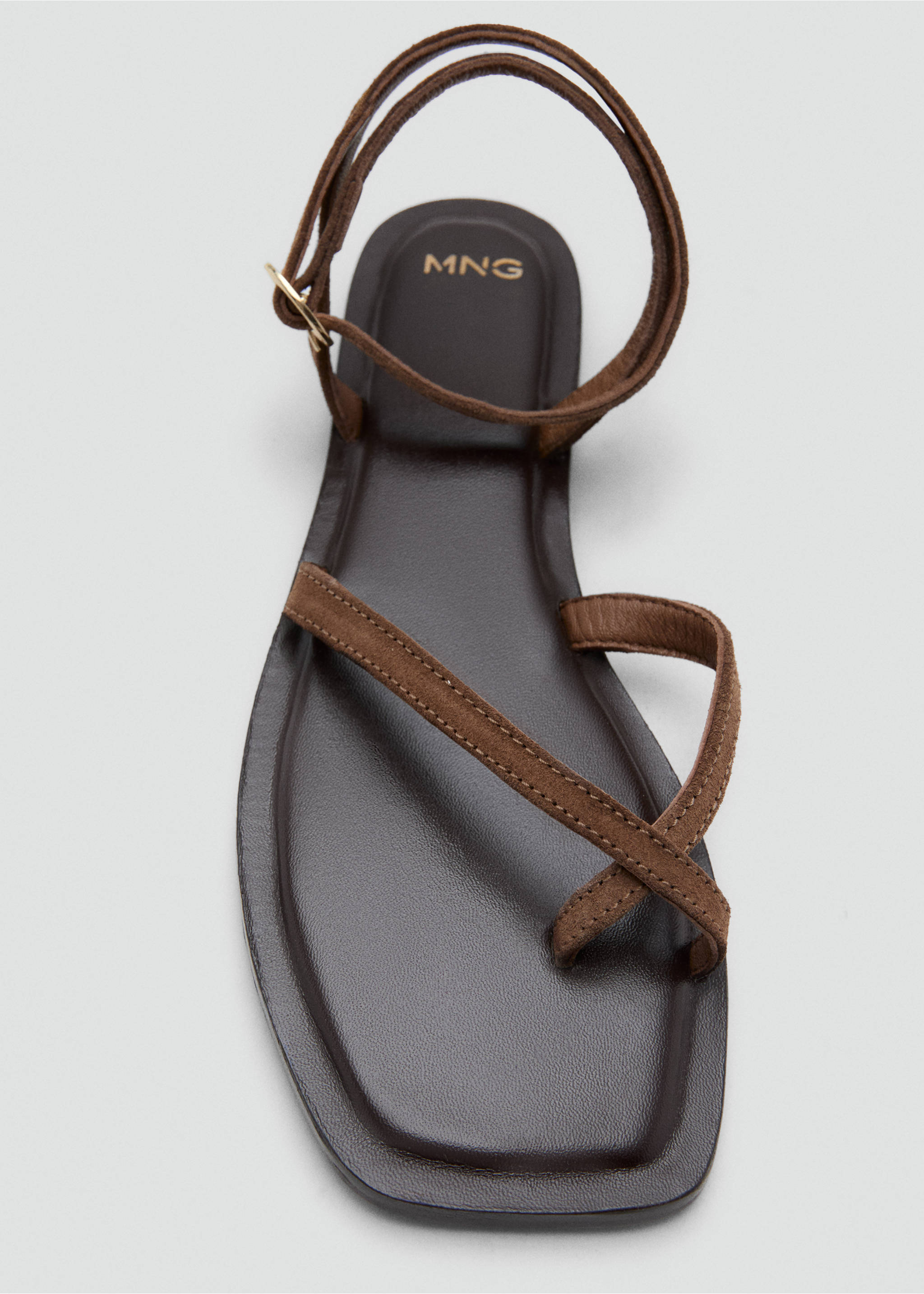 Sandales cuir lanières croisées - Détail de l'article 3, Sable. Ref: 37001371-00.