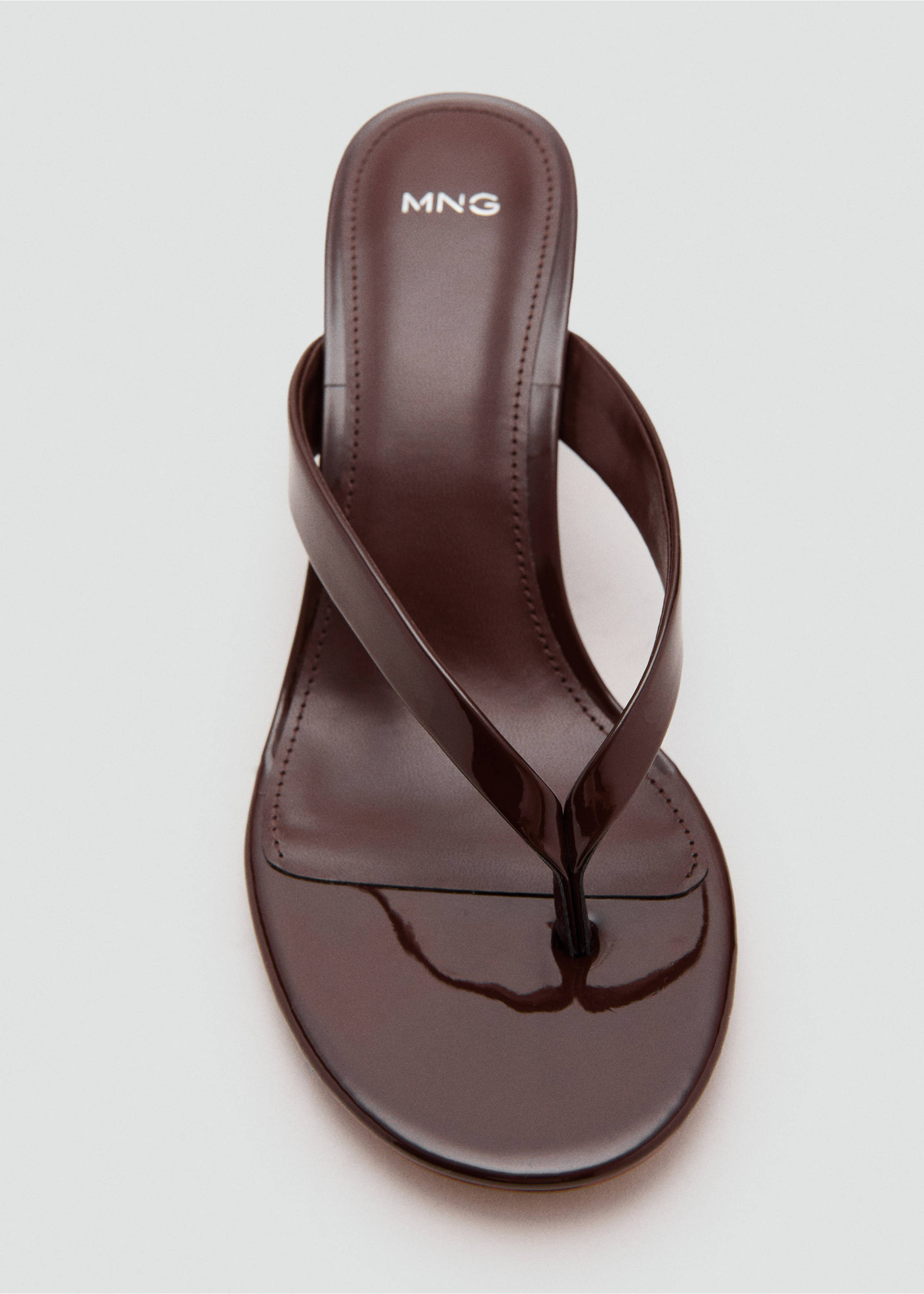 Sandales à lanières et talon - Détail de l'article 2, Chocolat. Ref: 37001372-00.